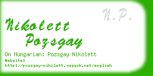 nikolett pozsgay business card